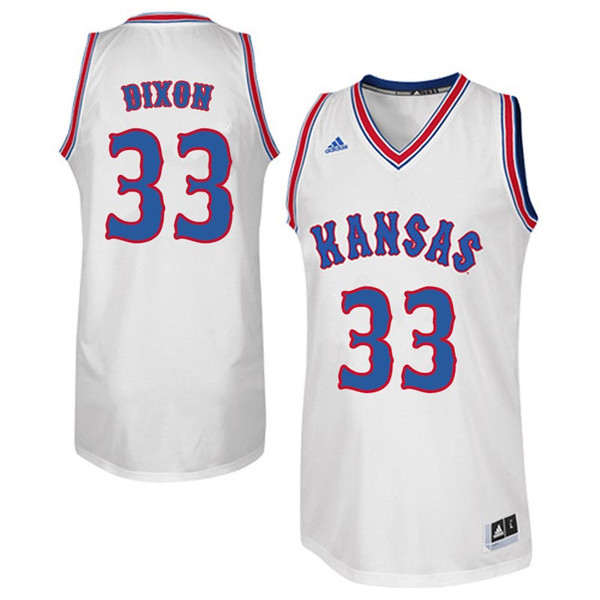 Men #33 Tamecka Dixon Kansas Jayhawks Retro Throwback College Basketball Jerseys Sale-White